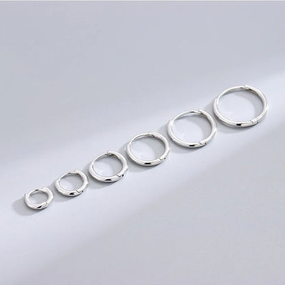 4 Pairs Stainless Steel Round Hoop Earrings Set – Gold Colored Hoops for Women and Men