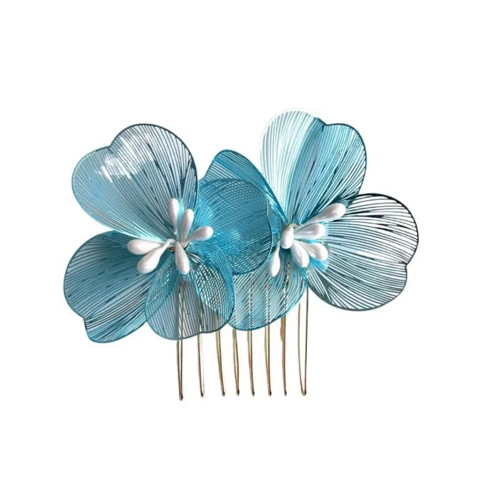 Wedding Hair Combs – Alloy Flower Hairpin Clips for Women – Bridesmaid Hair Accessories